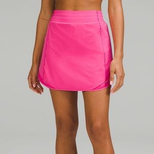 Hotty Hot High-Rise Tennis Skirt Long - Sonic Pink